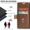 Magnetic PU Leather Flip Wallet Case with Wireless Charging – For iPhone 11 to 16 Pro Max