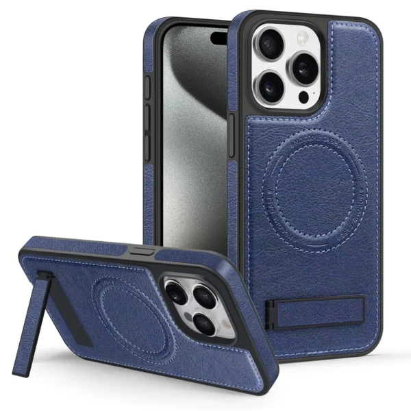 Magnetic Leather Shockproof blue